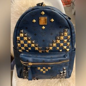 MCM blue backpack